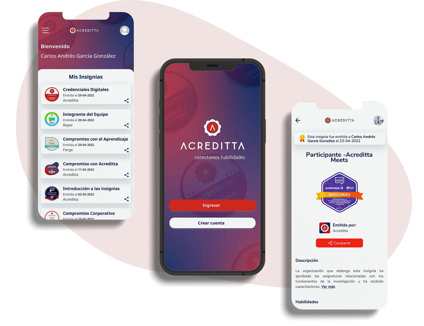 Acreditta Wallet mobile experience